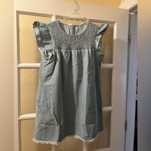 NWOT Smocked Denim Dress